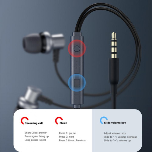 JOYROOM JR-EL115 Слушалки - Черен JOYROOM JR-EL115 Слушалки - Черен