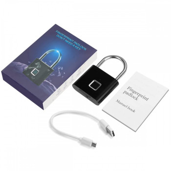 Smart катинар SY-11 презареждащ се с пръстов отпечатък Smart катинар SY-11 презареждащ се с пръстов отпечатък