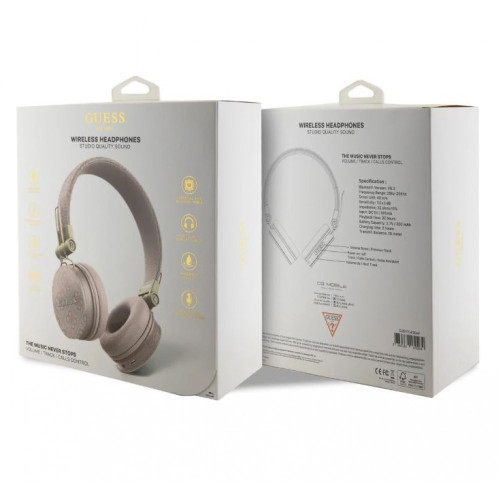 0264 Guess Guess Bluetooth Headphones - 4G Metal Logo - PinkBluetooth-Apple-Roze