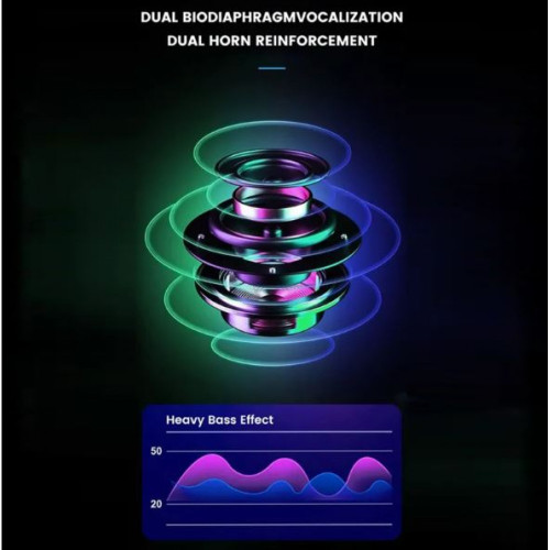 Ai-W07 Цветен LED RGB Bluetooth преносим високоговорител - Син