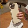Луксозен силиконов кейс+камера TP25 iPhone 12 Pro Max - Бял