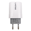 220V JK-E9 2IN1 Lightning 2.1А L✮Star Зарядно c 1 изход USB