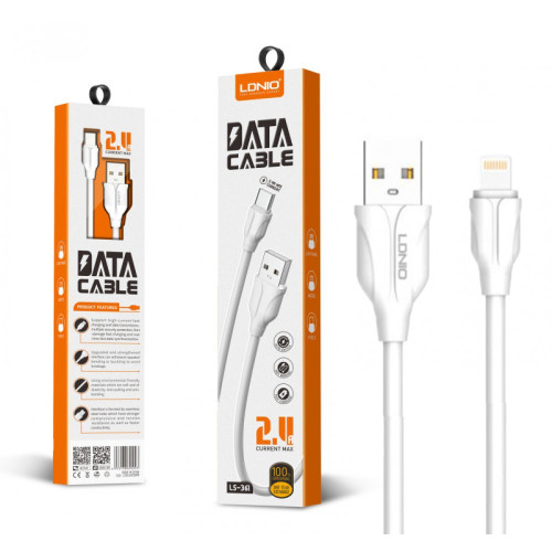 Кабел LDNIO LS-362 USB към Micro USB 2M - Бял
