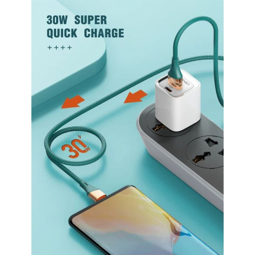 LDNIO Кабел LS631 30W 1M Fast USB към Lightning - Син