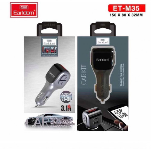 EARLDOM Трансмитер с Bluetooth ЕТ-M35 2xUSB 3.1A
