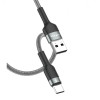 L✮Star LS-19 3.5A Плетен Кабел Fast USB към Type-C - Сив