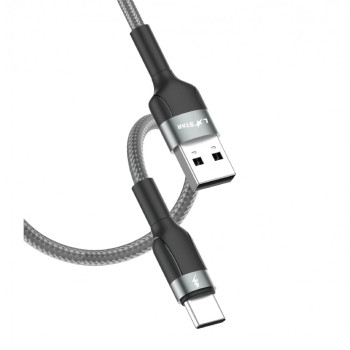 L✮Star LS-19 3.5A Плетен Кабел Fast USB към Type-C - Сив