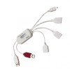 HUB Разклонител USB към USB Micro USB 2.0 SY-HU8 - Бял