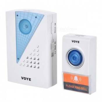 VOYE V022A безжичен звънец с 38 полифонични звука (бял)