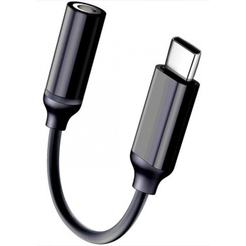 S22/S8 кут. AUX преходник 3.5 F / USB-C M - Бял