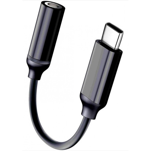 S22/S8 кут. AUX преходник 3.5 F / USB-C M - Бял