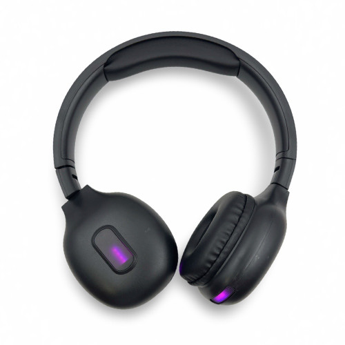 Блутут слушалки с LED индикатор AIR MAX RGB - Черен