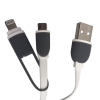 USB Кабел US-22 2 в 1 Lightning + Micro USB