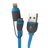 USB Кабел US-22 2 в 1 Lightning + Micro USB