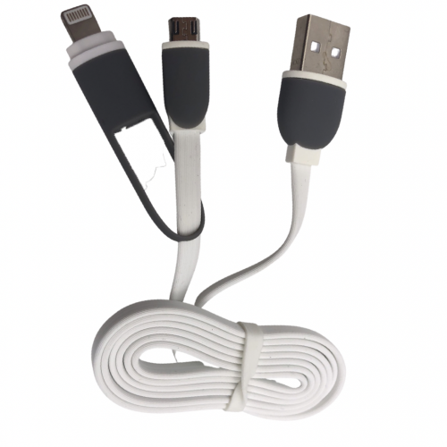 USB Кабел US-22 2 в 1 Lightning + Micro USB