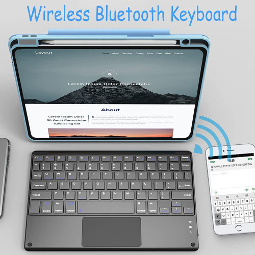 Комплект Bluetooth безжична клавиатура с trackpad YL-03 - Черен