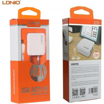 Зарядно устройство LDNIO 2201 2.4A 2 port - Микро USB