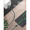Кабел USB LDNIO LS442 2.4А. 2M TPE плетен Lightning