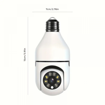IP Камера тип крушка HY-DE27 2MP 1080P ( APP:V380PRO ) HD 360 градуса с микрофон и високоговорител и LED светлина