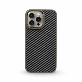 Premium Carbon Case TP-103 за iPhone 17 Pro - Titanium сив