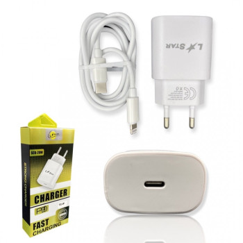 220V Зарядно SCD-20W L✮Star 2в1 2A USB-C на Lightning 2A