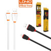 Кабел за Зареждане LDNIO LS02, USB, С накрайник за iPhone - Бял
