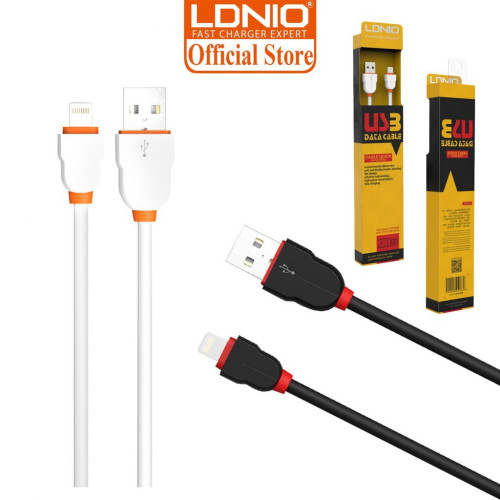Кабел за Зареждане LDNIO LS02, USB, С накрайник за iPhone - Бял