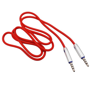 AUX-1 AUX-5 кабел за музика с 3 пина - Червен AUX-1 AUX-5 кабел за музика с 3 пина - Червен