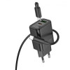 HOCO N63 Зарядно GaN USB USB-C PD30W TYPE-C към Lightning - Черен
