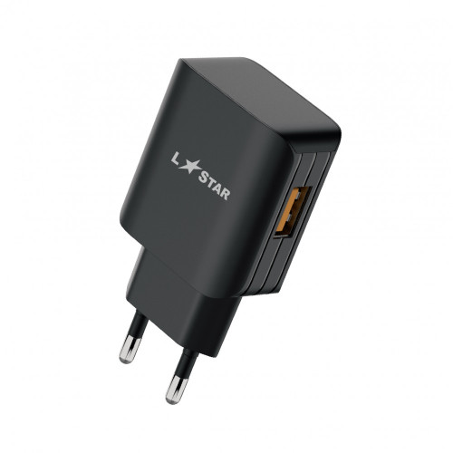 220V TC-9 L✮Star 2в1 3.0A Lightning за телефон Бързо зареждащ - Бял