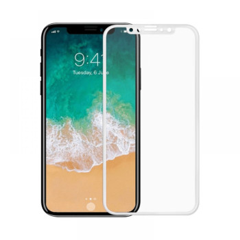 5D Стъклен протектор за iPhone X / XS / 11 PRO - Бял