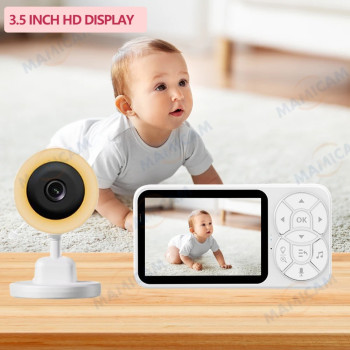 C4L RGB Бебефон с камера 3.5"/2.8" LCD, 2.4G безжичен, нощно виждане, двупосочно аудио и температурен сензор