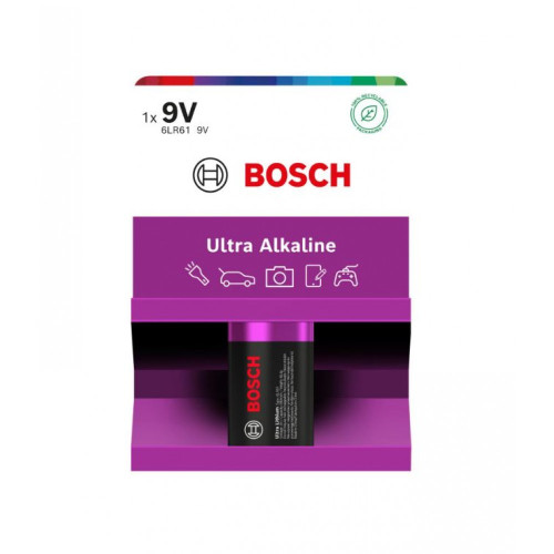 0124 Батерии Bosch Ultra Alkaline 9V 1-blister