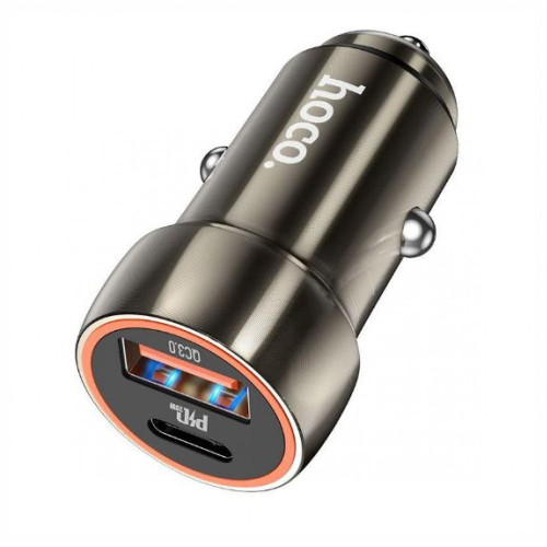 HOCO адаптер 12V Z46a с 2 изход USB и USB-C PD20W+QC3.0