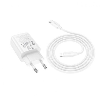 HOCO N63 Зарядно GaN USB USB-C PD30W TYPE-C към TYPE-C - Черен HOCO N63 Зарядно GaN USB USB-C PD30W TYPE-C към TYPE-C - Черен