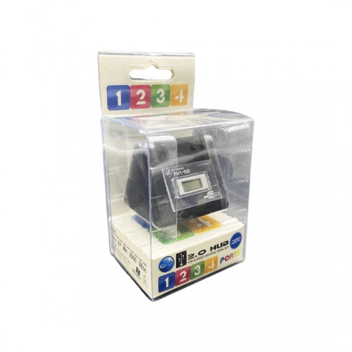 HUB Разклонител USB към USB Micro USB 2.0 4 port hub - Черен KLT-094E