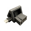 HUB Разклонител USB към USB Micro USB 2.0 4 port hub - Черен KLT-094E