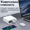 WLX-896C PD+QC Зарядна станция за 6 устройства с дисплей, многопортово зарядно устройство с бързо зареждане, 4×USB QC3.0 и 2×Type-C PD, 72W