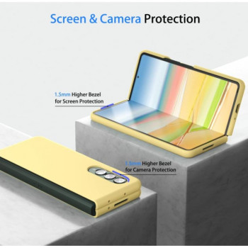 Z15 Silicone case за Samsung Z Fold 4 от 2 части - Жълт