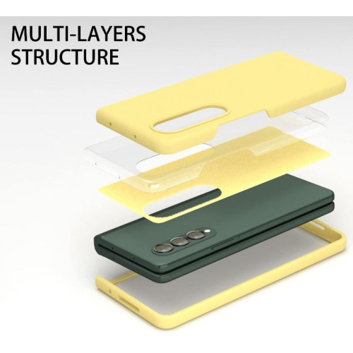Z15 Silicone case за Samsung Z Fold 4 от 2 части - Жълт