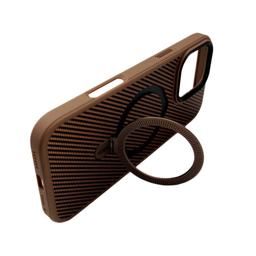 Premium Carbon MagSafe Case TP-100 за Samsung Z Flip 6 - Titanium Златист