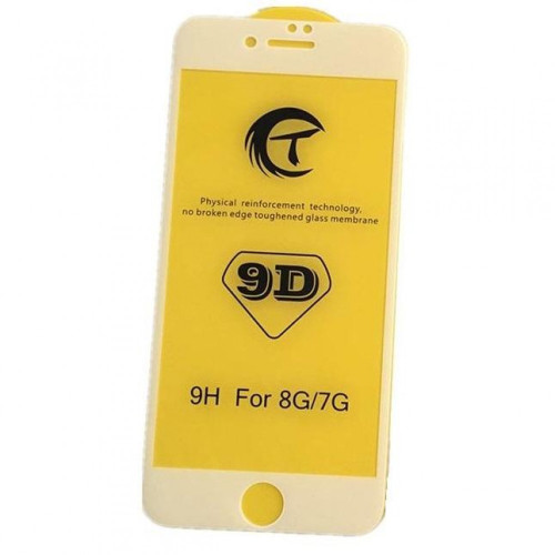 Стъклен протектор 9D за iPhone 7G/8G - Бял