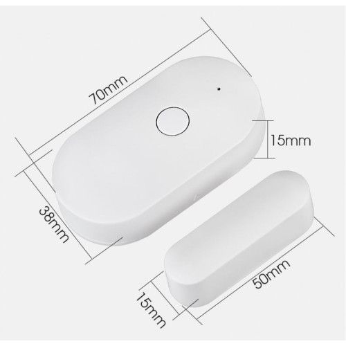 MC-02 WIFI Сензор за врати и прозорци Tuya безжична охранителна аларма Работи с известие Alexa