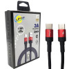 Плетен кабел LS-72 L✮Star Type-C към Type-C Червен Плетен кабел LS-72 L✮Star Type-C към Type-C Червен