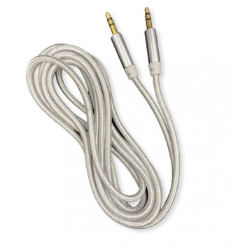 AUX-2 кабел за музика с 2 пина - Сив 2M