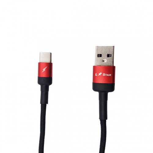 Плетен кабел TC-1 USB към Type-C Червен (HUA,XIA,SAMS,Realme,Oppo,TCL) Плетен кабел TC-1 USB към Type-C Червен (HUA,XIA,SAMS,Realme,Oppo,TCL)