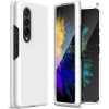 PVC Цветен кейс за Samsung Z FOLD 5 от 2 части - Бял