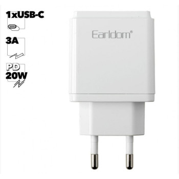 EARLDOM EU20 20W PD Адаптер с 1изх. PD USB-C
