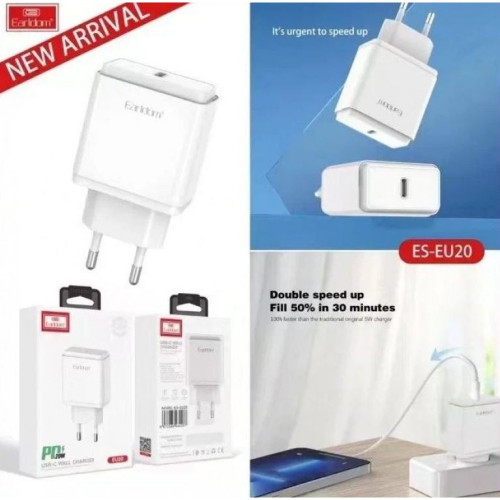 EARLDOM EU20 20W PD Адаптер с 1изх. PD USB-C
