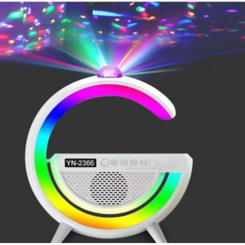 Bluetooth Тонколонка Led Лампа YN-2366 (LED, AUX, USB, FM, microSD) , безжично зареждане, будилник